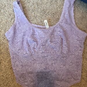 Victoria's Secret Pink Lace Tank Purple
